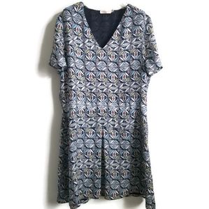 Tory Burch 100% silk short sleeve Evelyn dress 36209 sz XL